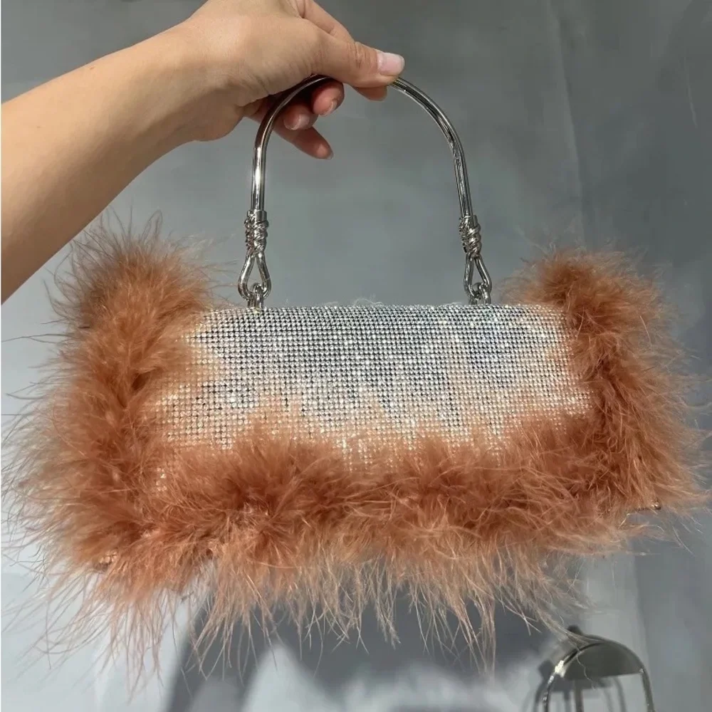 Feather Embellished Handbag